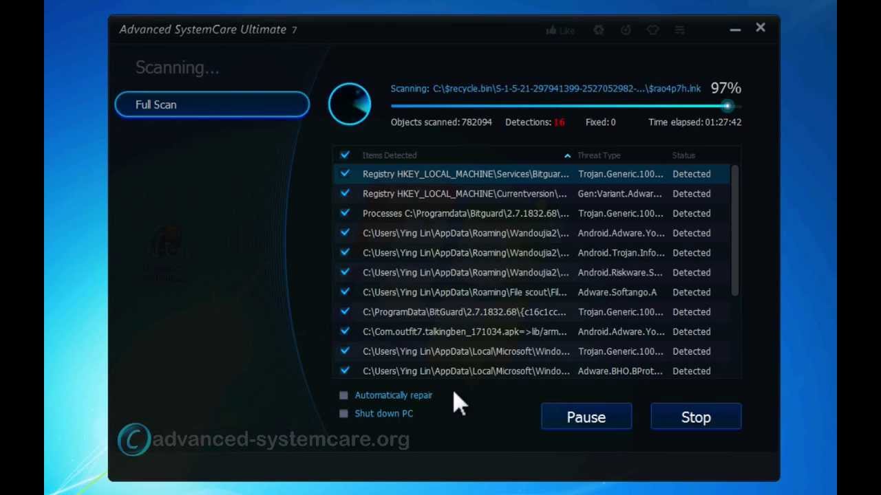 iobit advanced systemcare pro trial
